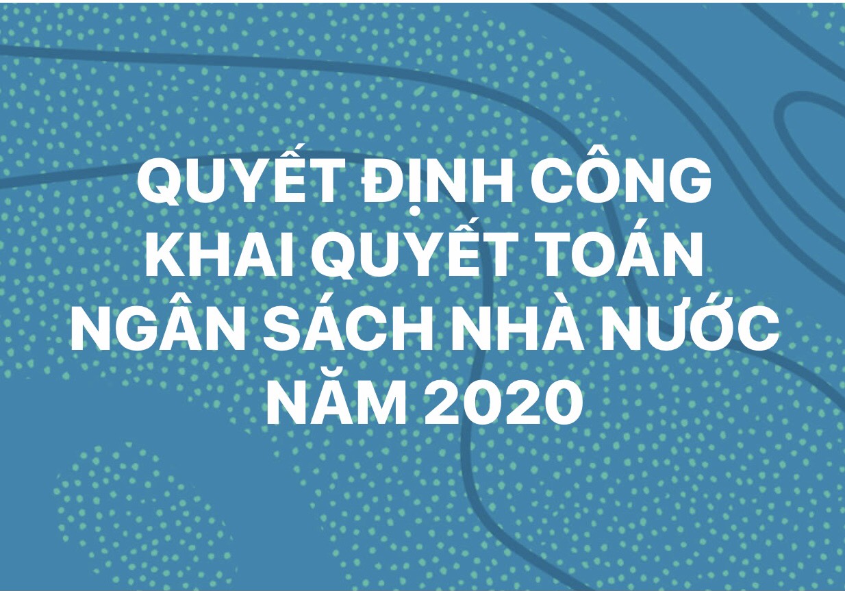 Quyết định công khai quyết toán ngân sách nhà nước năm 2020