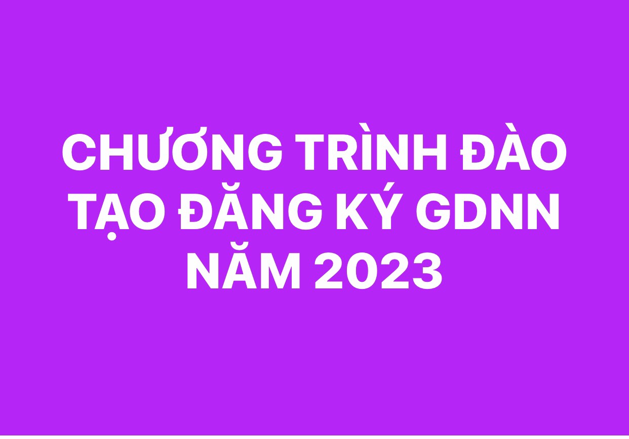 CHƯƠNG TRÌNH ĐÀO TẠO