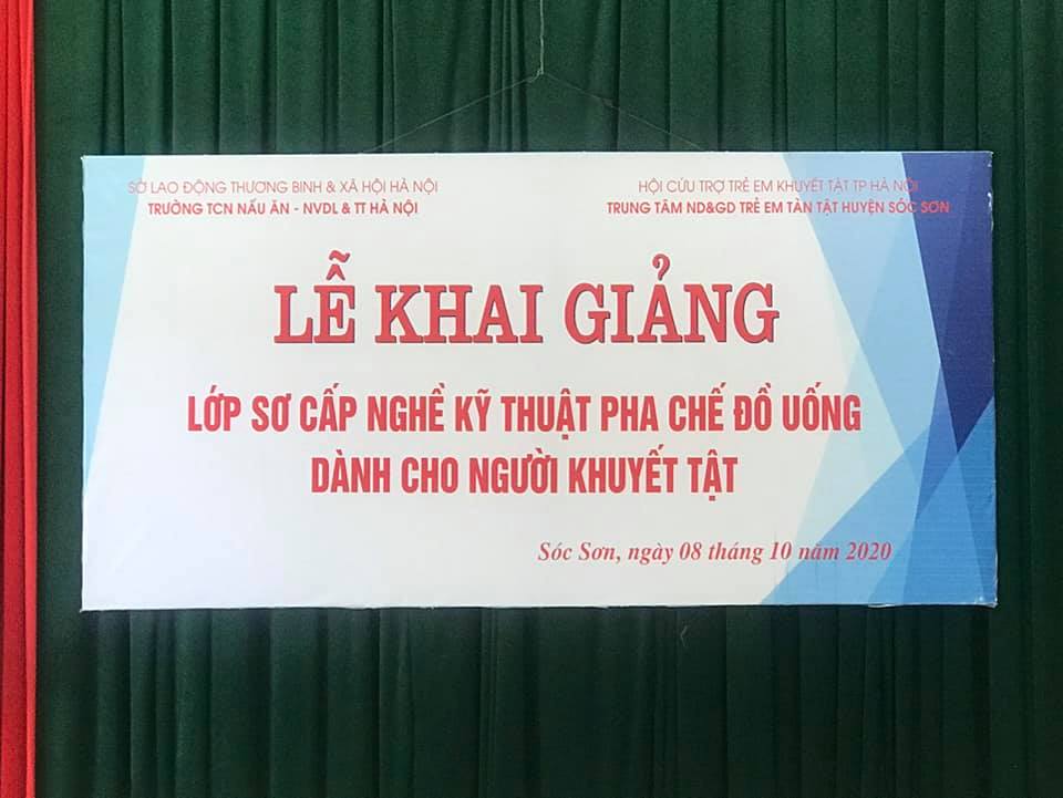 LỄ KHAI GIẢNG LỚP SƠ CẤP NGHỀ SÓC SƠN - DÀNH CHO NGƯỜI KHUYẾT TẬT